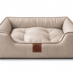 Luxury Orthopedic Faux Leather Pet Bed – Soft Cushioned Sofa Bed for Dogs & Cats