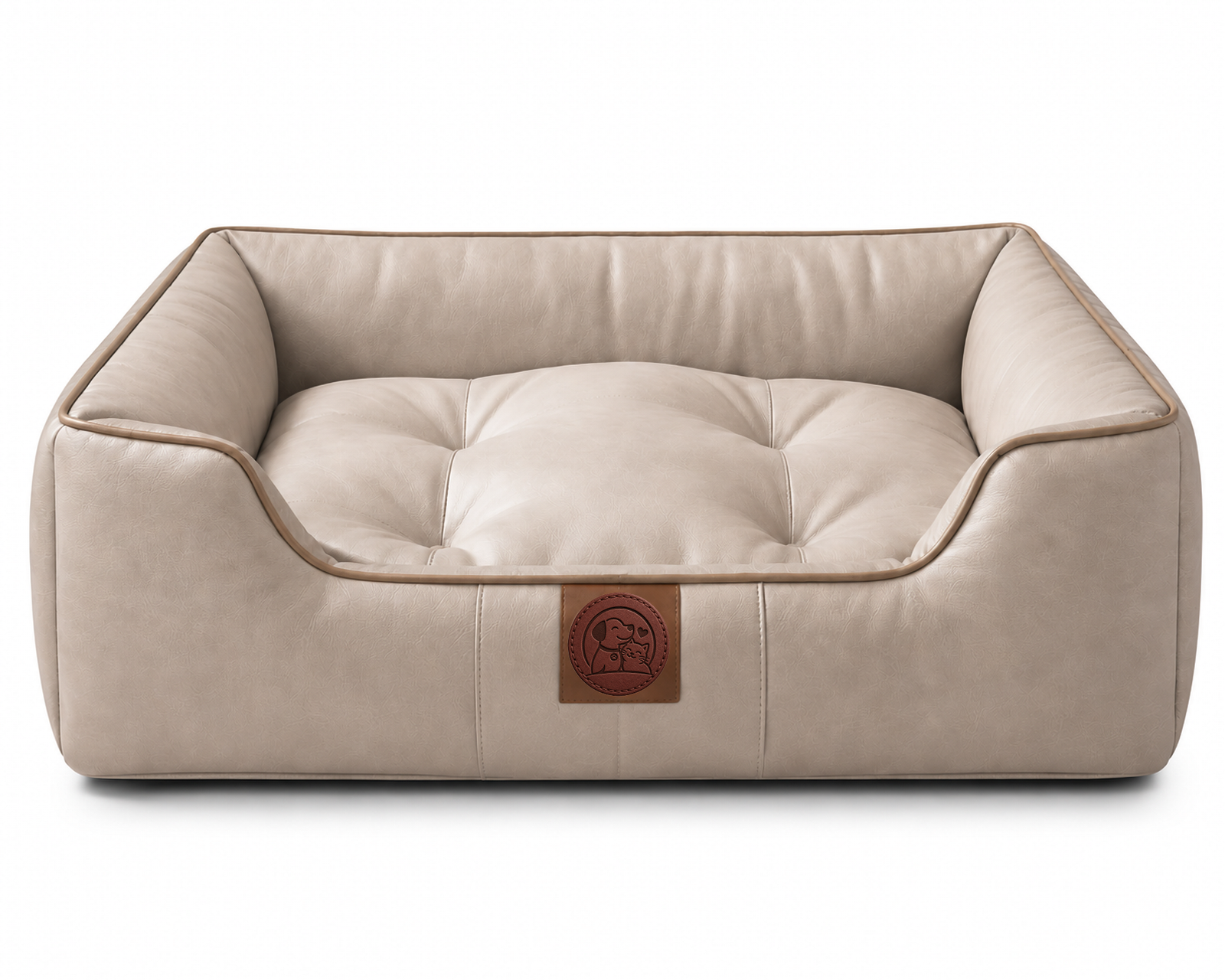Orthopedic Faux Leather Pet Bed for Dogs & Cats