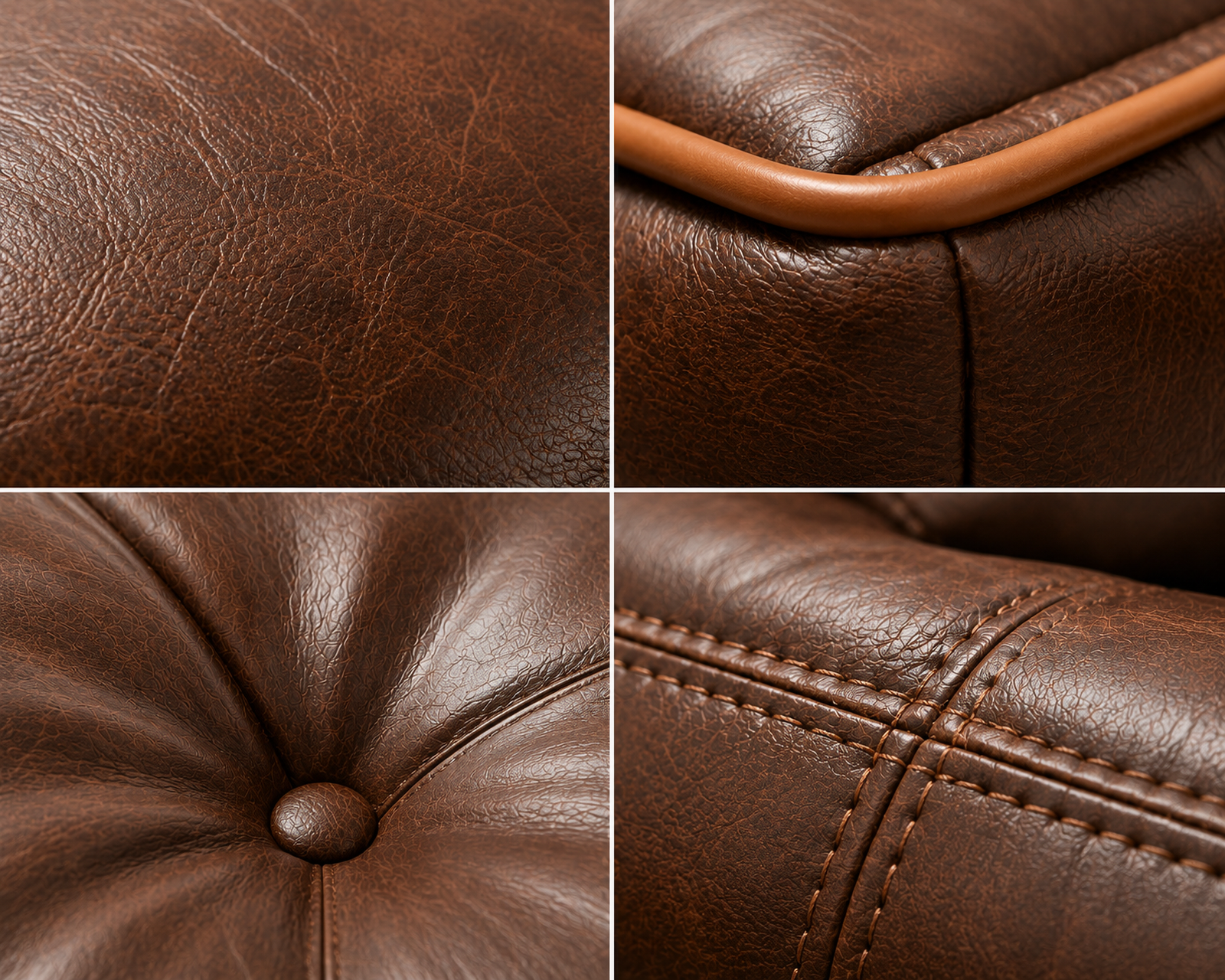 Vintage Faux Leather Orthopedic Pet Bed for Dogs & Cats - Image 2