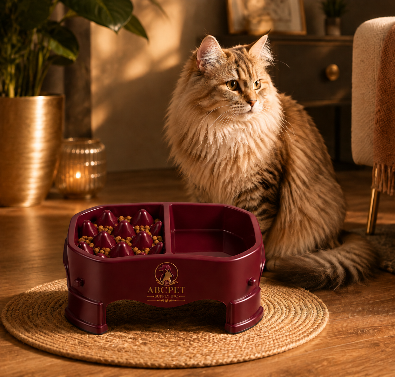 Elevated Dual Cat Feeding Bowl - Image 4